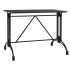 Pata de mesa de bistró aluminio fundido negro 93x60x72