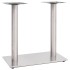 Pata de mesa de bistró acero inoxidable plateado 70x40x72