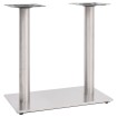 Pata de mesa de bistró acero inoxidable plateado 70x40x72 cm