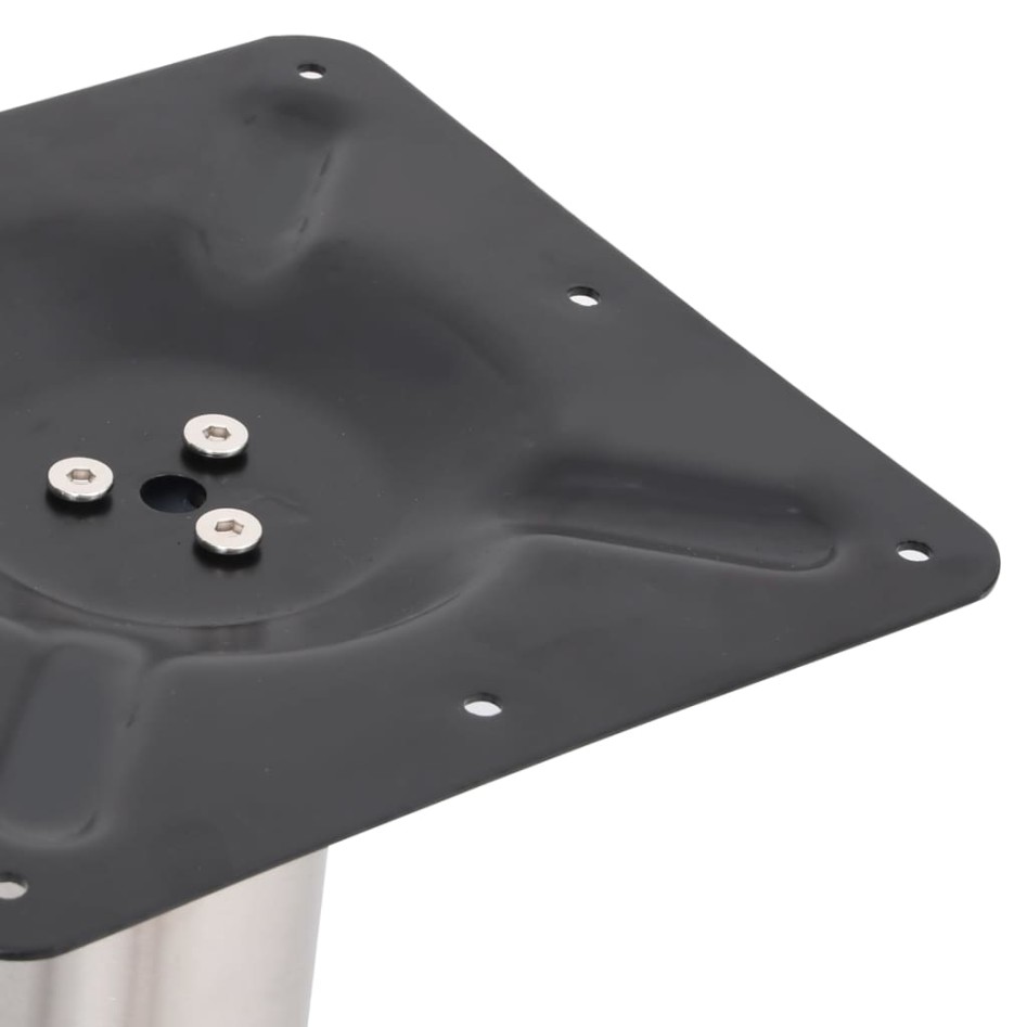 Pata de mesa de bistró acero inoxidable plateado 70x40x72