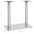 Pata de mesa de bistró acero inoxidable plateado 70x40x72
