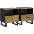 Mesitas de noche 2 uds madera maciza mango madera