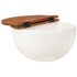 Mesa de centro de madera maciza reciclada blanca 50x27