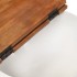 Mesa de centro de madera maciza reciclada blanca 50x27