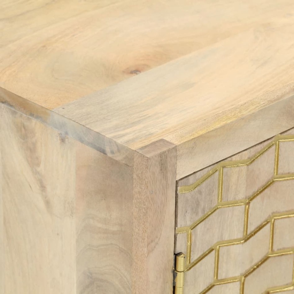 Aparador con 2 puertas madera maciza de mango 55x30x70