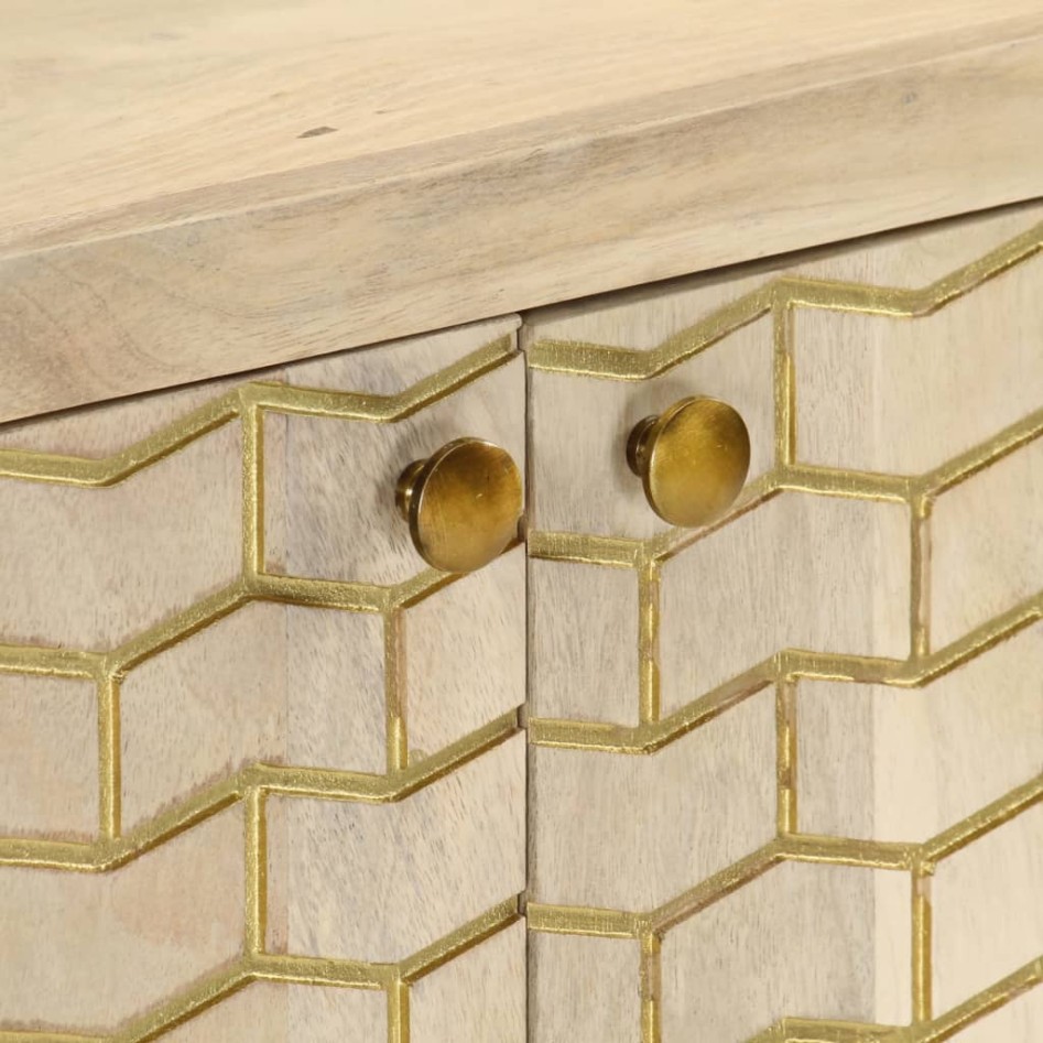 Aparador con 2 puertas madera maciza de mango 55x30x70