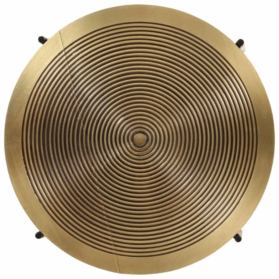 Mesas de centro 2 uds latón y metal