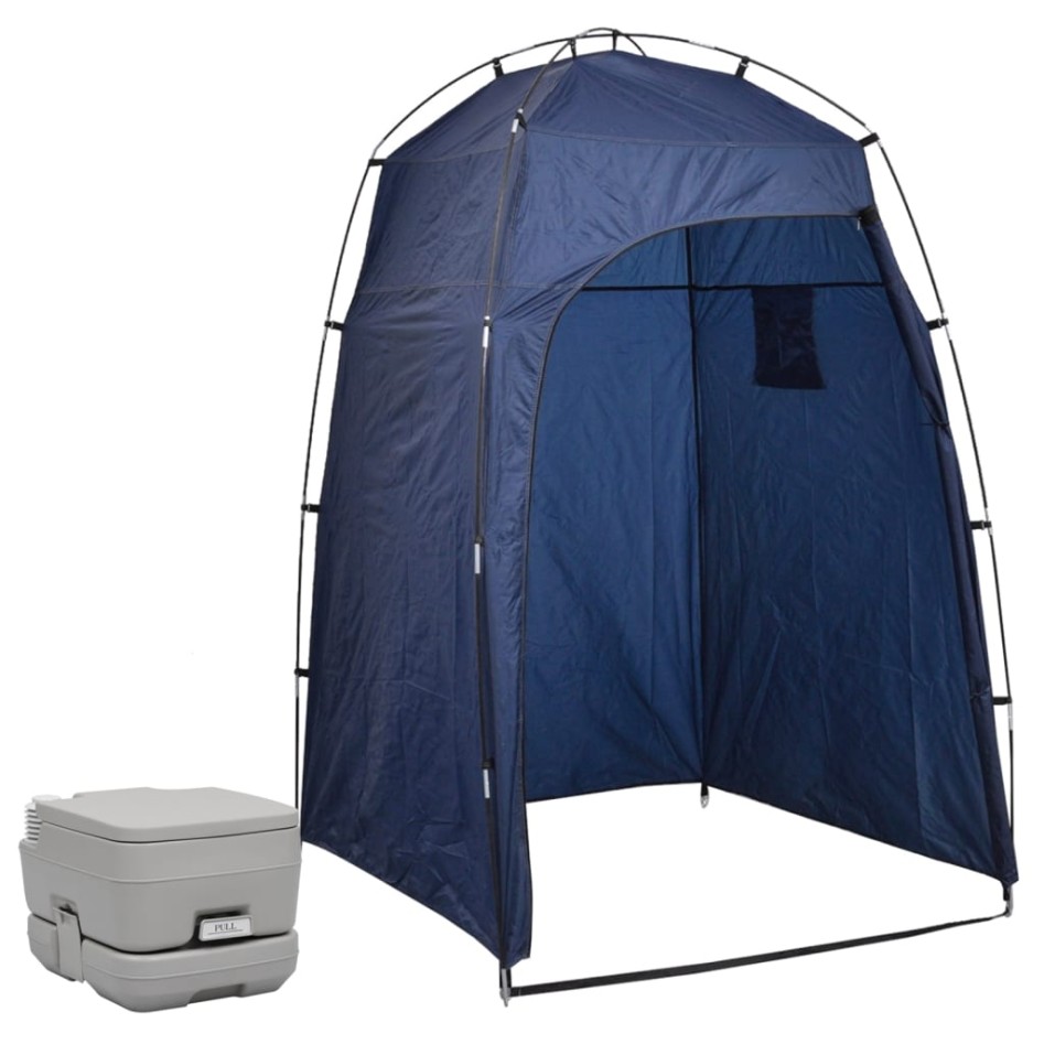 Inodoro portátil para camping con tienda 10+10