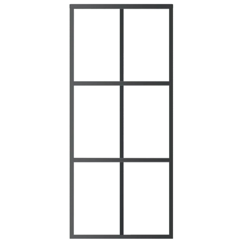 Puerta corredera con herrajes ESG vidrio y aluminio 90x205