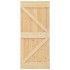 Puerta corredera con herrajes madera maciza de pino 100x210
