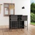 Set de muebles de bar de jardín 3 piezas