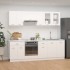 Juego de muebles de cocina 8 piezas madera de ingeniería