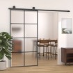 Puerta corredera set herrajes vidrio ESG aluminio 102,5x205 cm