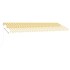 Toldo de pie retráctil manual amarillo y blanco 500x300
