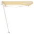 Toldo de pie retráctil manual amarillo y blanco 500x300