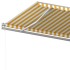 Toldo manual retráctil con postes amarillo y blanco 5x3