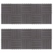 Baldosas de terraza 20 uds madera maciza acacia gris 30x30 cm
