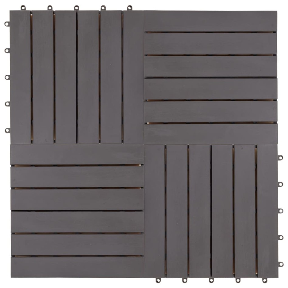 Baldosas de terraza 20 uds madera maciza acacia gris 30x30