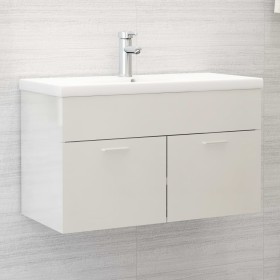 Mueble con lavabo madera de ingeniería blanco