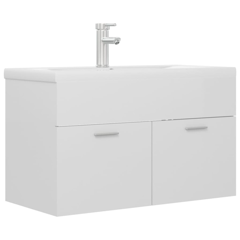 Mueble con lavabo madera de ingeniería blanco