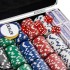 Juego de fichas de póker 600 piezas 11,5