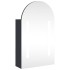 Mueble de baño con espejo arqueado y luz LED gris 42x13x70