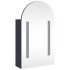 Mueble de baño con espejo arqueado y luz LED gris 42x13x70