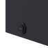 Mueble de baño con espejo arqueado y luz LED gris 42x13x70