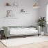 Sofá cama con colchón terciopelo gris claro 80x200