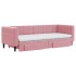 Sofá cama nido con cajones terciopelo rosa 80x200