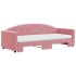 Sofá cama nido con colchón terciopelo rosa 80x200