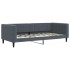 Sofá cama con colchón terciopelo gris oscuro 90x190
