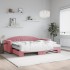 Sofá cama nido con colchón terciopelo rosa 90x200
