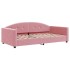 Sofá cama nido con colchón terciopelo rosa 100x200
