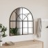 Espejo de pared arco de hierro negro 80x80