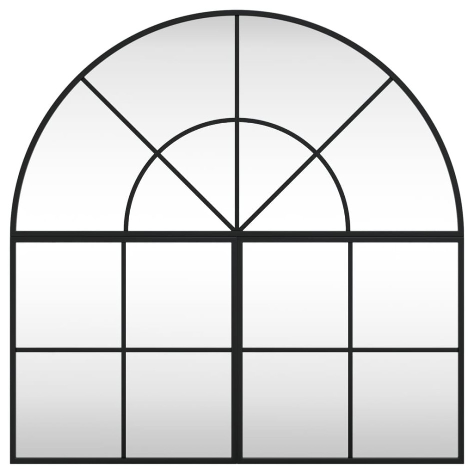 Espejo de pared arco de hierro negro 80x80