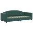 Sofá cama nido con cajones terciopelo verde oscuro 90x200
