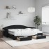 Sofá cama nido con cajones terciopelo negro 90x200