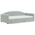 Sofá cama nido con cajones terciopelo gris claro 100x200