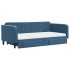 Sofá cama nido con cajones terciopelo azul 100x200