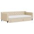 Sofá cama nido con cajones tela color crema 90x200
