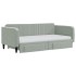 Sofá cama nido con cajones terciopelo gris claro 90x190