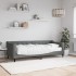 Sofá cama con colchón tela gris oscuro 80x200