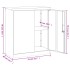 Armario archivador de acero blanco 79x40x90