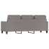 Sofá de 3 plazas de tela gris taupe 180
