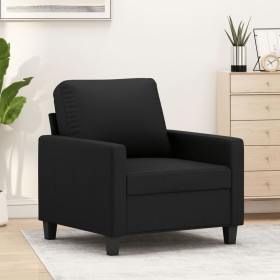 Sillón cuero sintético negro 60