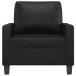 Sillón cuero sintético negro 60