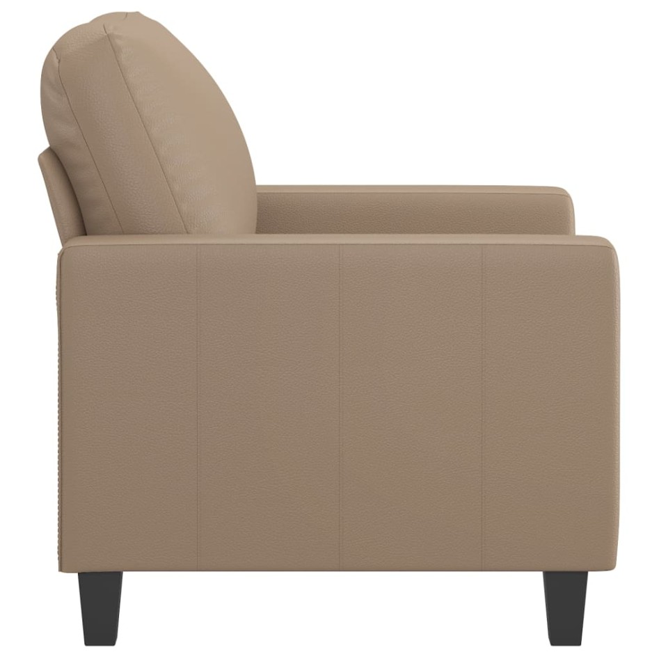 Sillón cuero sintético color capuchino 60