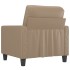 Sillón cuero sintético color capuchino 60