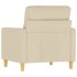 Sillón de tela color crema 60